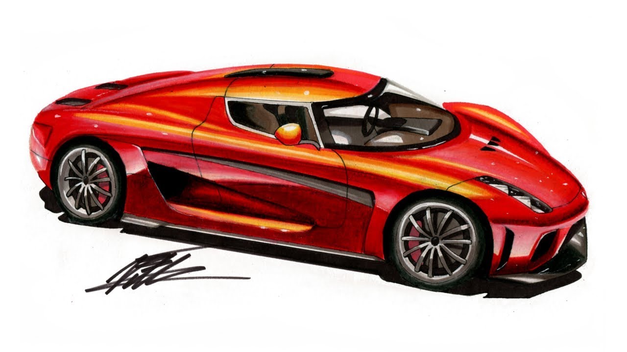 Koenigsegg Drawing Skill
