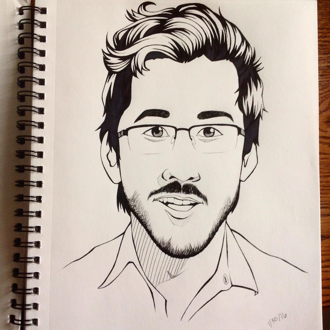 Markiplier Drawing, Pencil, Sketch, Colorful, Realistic Art Images