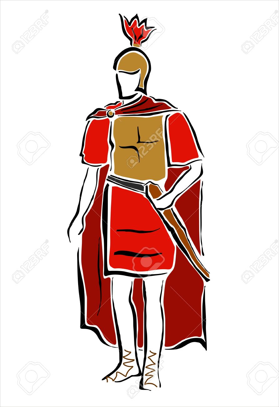 Roman Soldier Drawing Skill