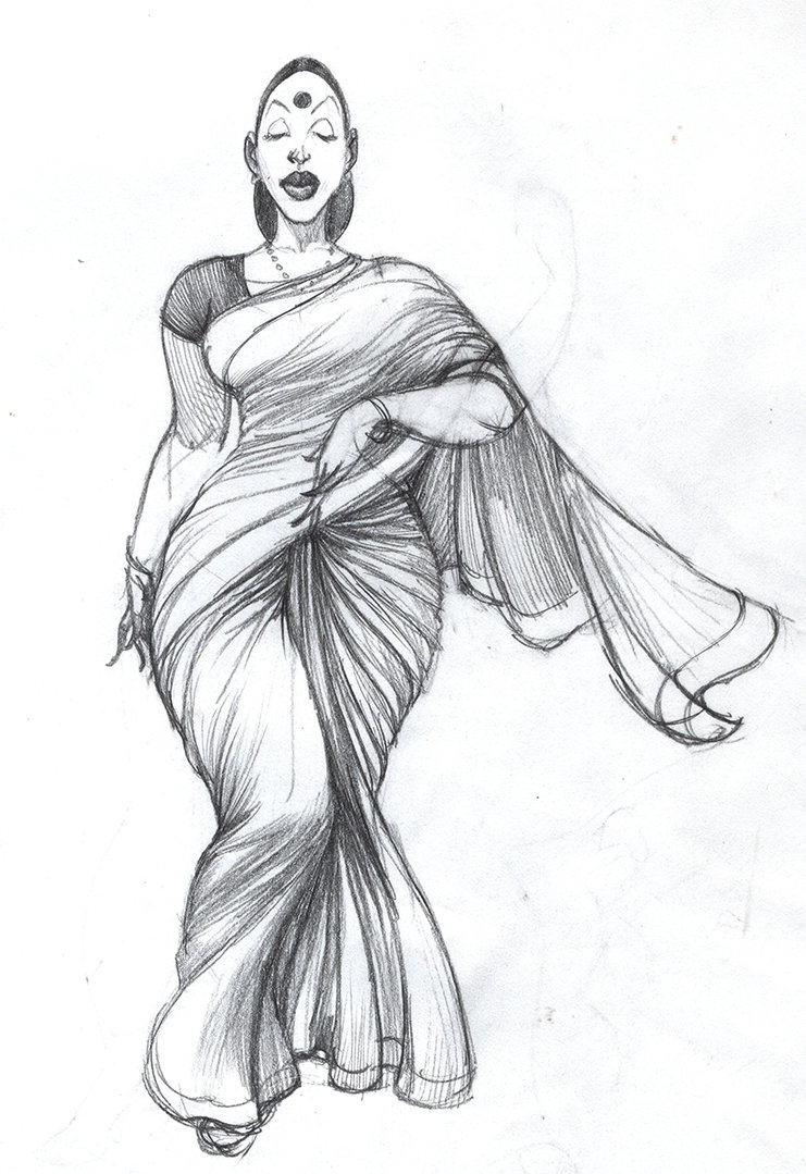 Saree Drawing Skill