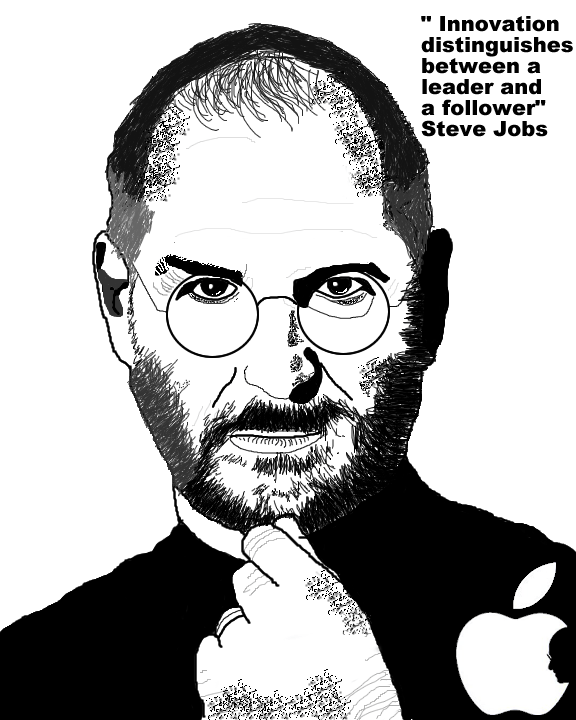 Steve Jobs Drawing, Pencil, Sketch, Colorful, Realistic Art Images