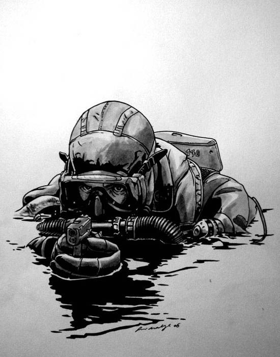 Navy Seal Drawing, Pencil, Sketch, Colorful, Realistic Art Images Drawing Skill