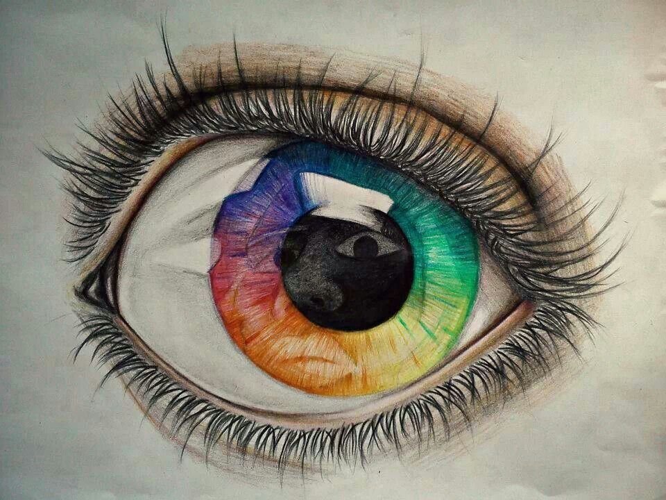 Colored Eyes Drawing Drawing Skill