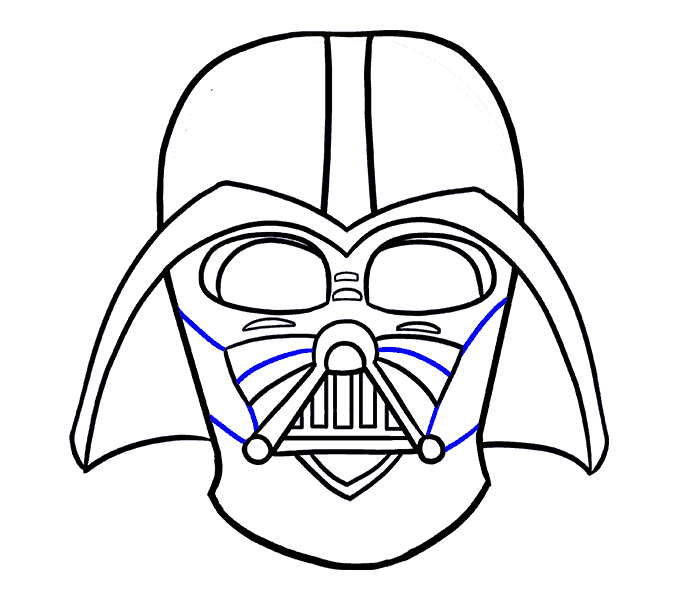 Darth Vader Head Drawing