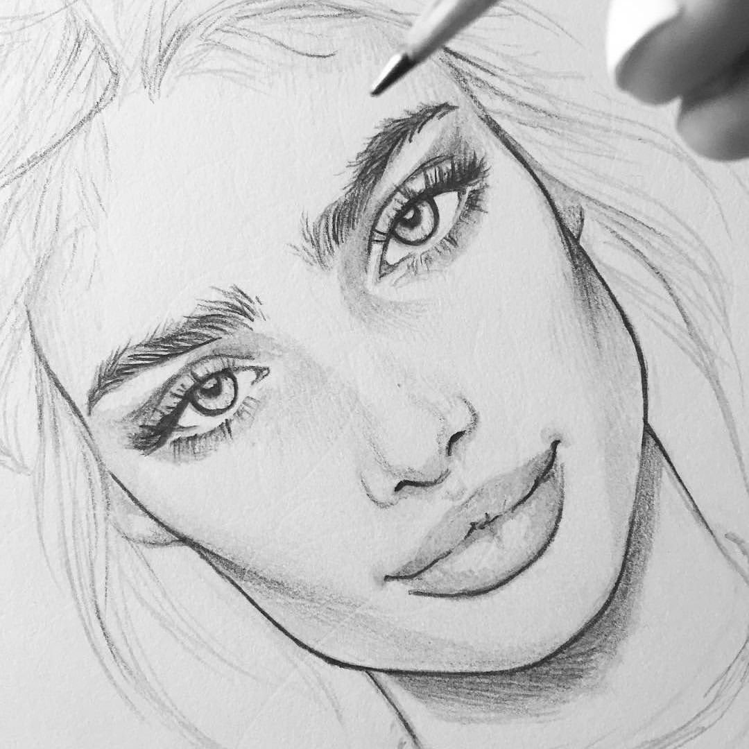 Face Drawing, Pencil, Sketch, Colorful, Realistic Art Images Drawing