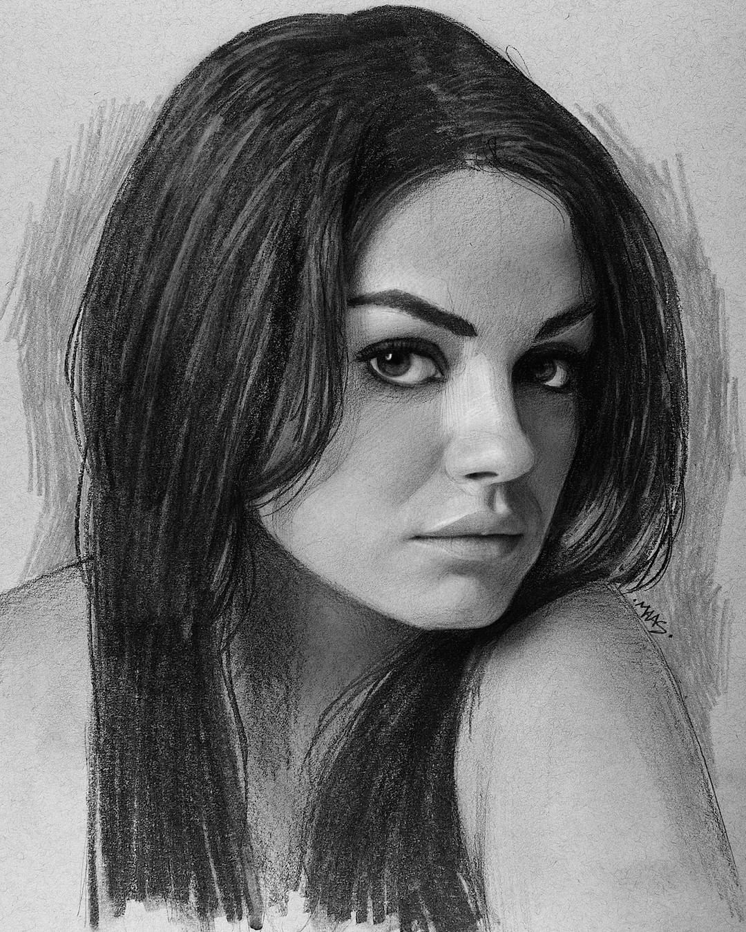 Mila Kunis Drawing Skill