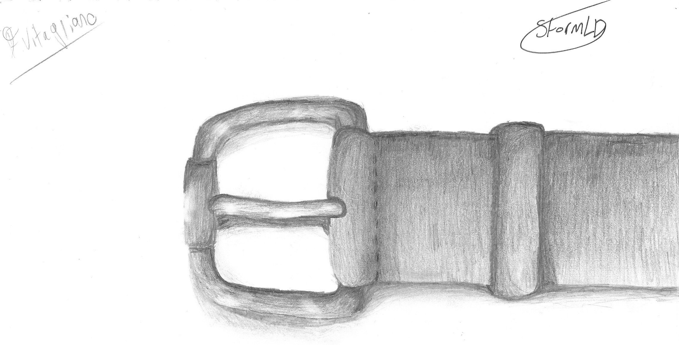 Belt Drawing, Pencil, Sketch, Colorful, Realistic Art Images Drawing