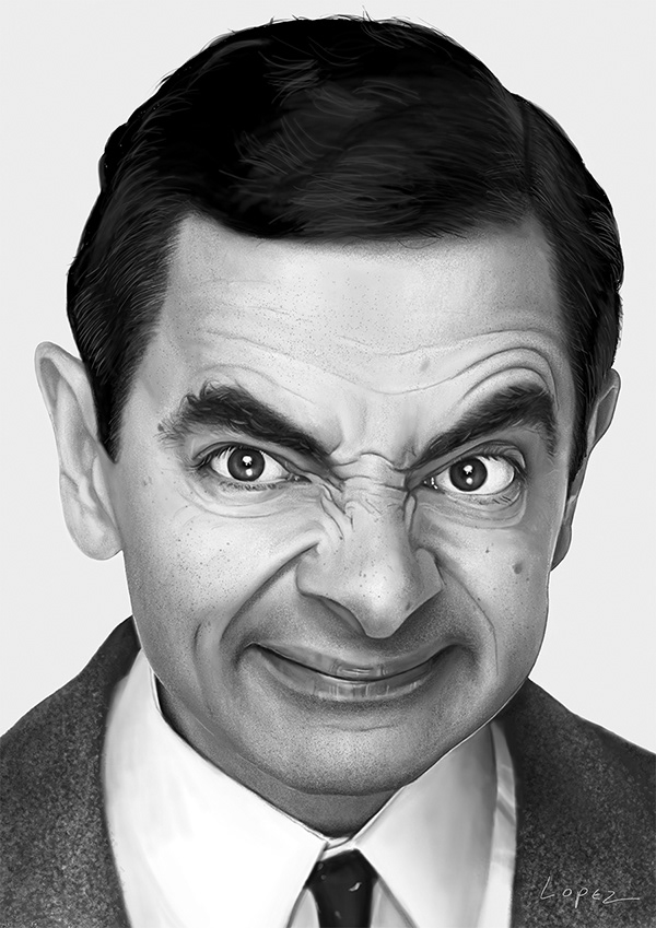 Mr. Bean Drawing Skill