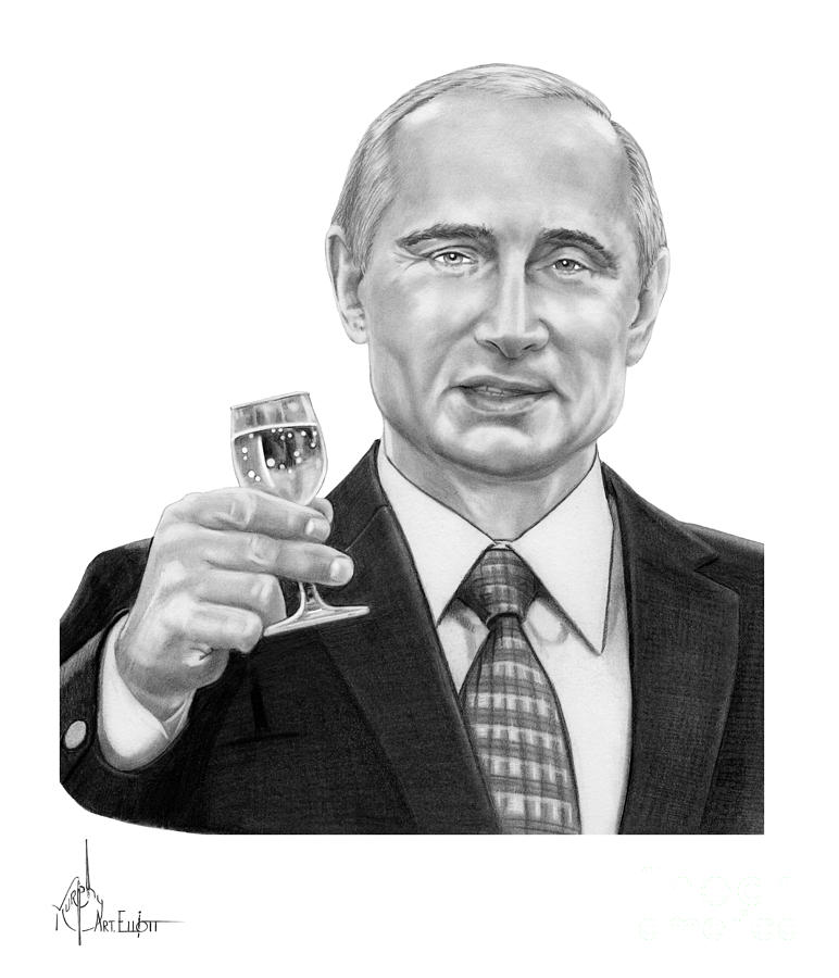 Vladimir Putin Drawing, Pencil, Sketch, Colorful, Realistic Art Images