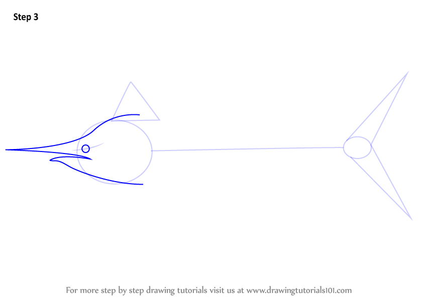 Learn How to Draw a Black Marlin (Fishes) Step by Step Drawing Tutorials