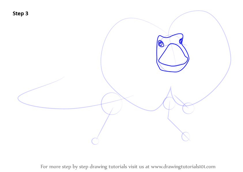How to Draw a Frilled Lizard (Lizards) Step by Step