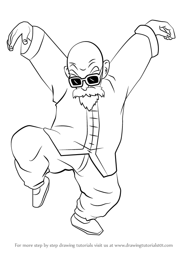 Learn How to Draw Master Roshi from Dragon Ball Z (Dragon Ball Z) Step by Step Drawing Tutorials