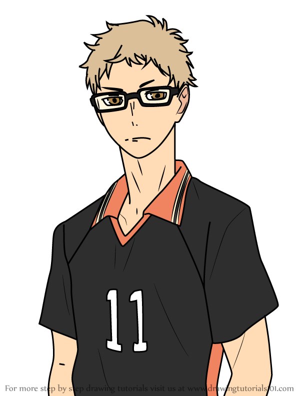 How to Draw Kei Tsukishima from Haikyuu!! (Haikyuu!!) Step by Step
