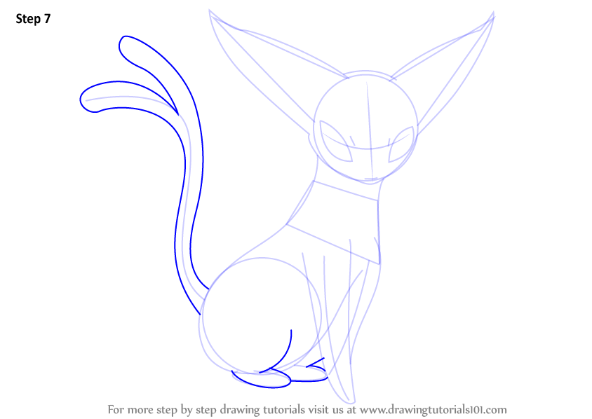 Learn How to Draw Espeon from Pokemon (Pokemon) Step by