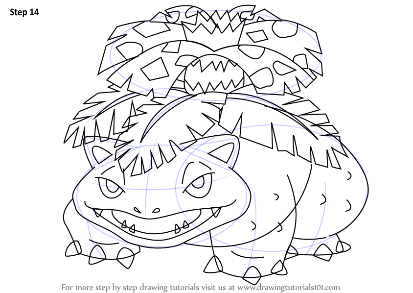 Learn How to Draw Venusaur from Pokemon (Pokemon) Step by