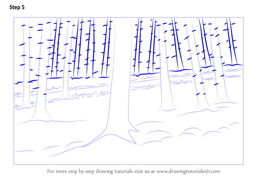 How to Draw Forest Trees (Forests) Step by Step