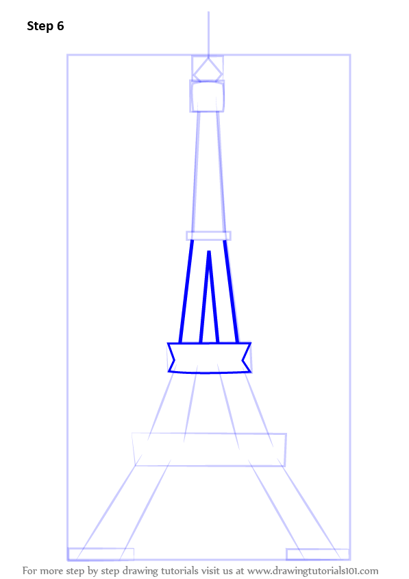 Learn How to Draw an Eiffel Tower (Wonders of The World) Step by Step