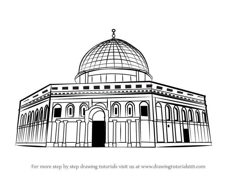 How to Draw Old City of Jerusalem (Wonders of The World) Step by Step
