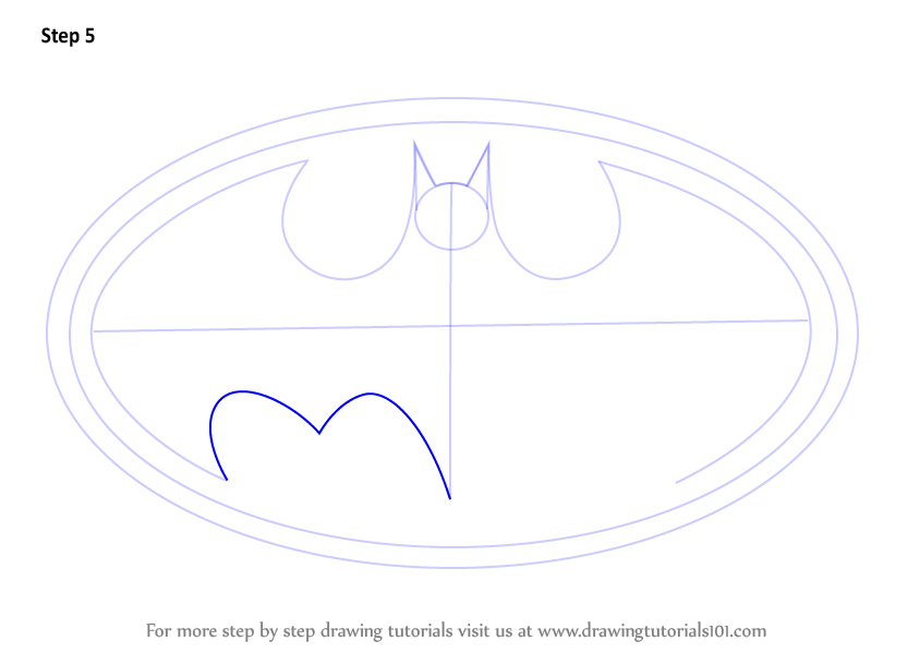 Learn How to Draw Batman Logo (Batman) Step by Step Drawing Tutorials