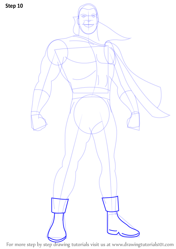 Learn How to Draw Captain Marvel (Captain Marvel) Step by