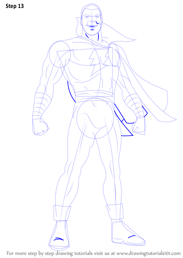 Learn How to Draw Captain Marvel (Captain Marvel) Step by Step