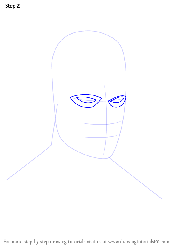 Step by Step How to Draw Daredevil Face