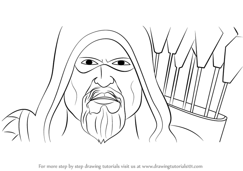 Learn How to Draw Green Arrow Face (Green Arrow) Step by Step Drawing Tutorials