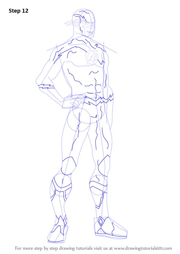 Step by Step How to Draw The Flash