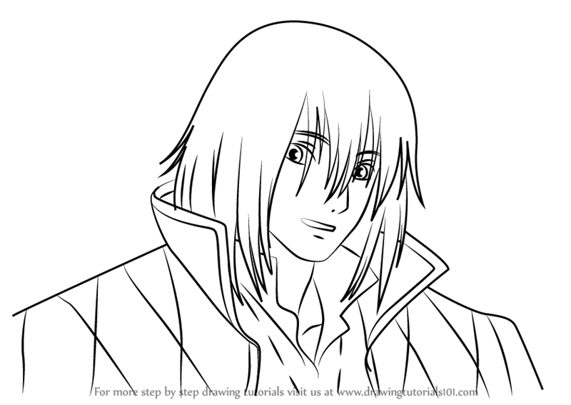 Step by Step How to Draw Howl from Howl's Moving Castle
