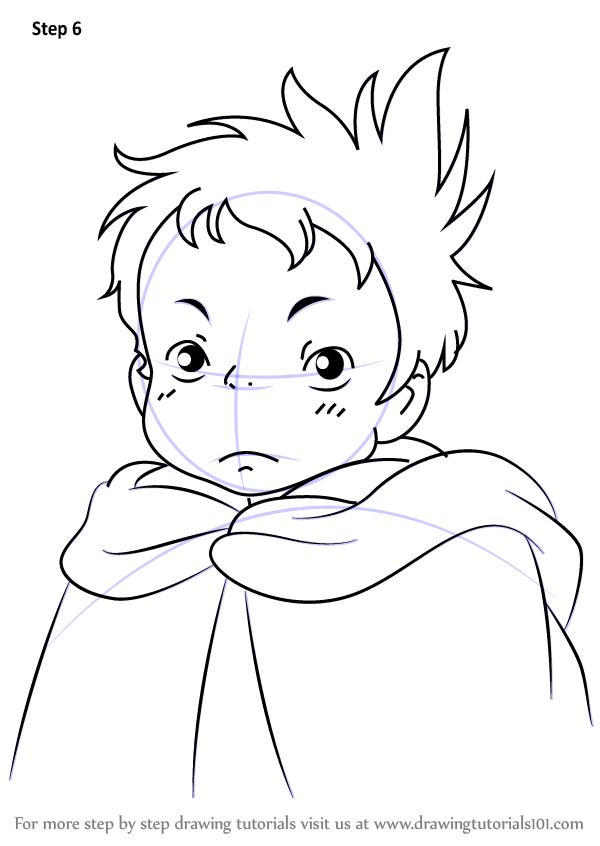 Learn How to Draw Markl from Howl's Moving Castle (Howl's Moving Castle) Step by Step Drawing