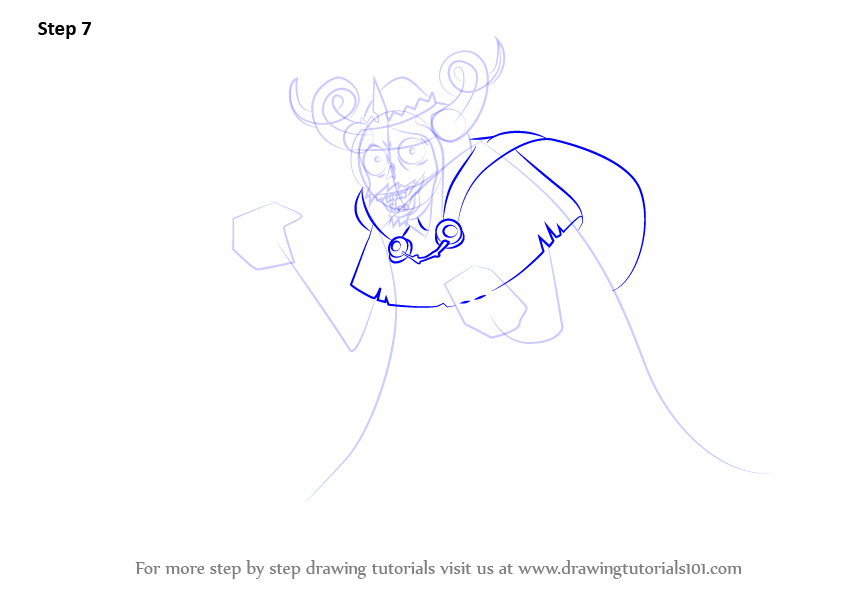 Learn How to Draw The Lich from Adventure Time (Adventure Time) Step by Step Drawing Tutorials
