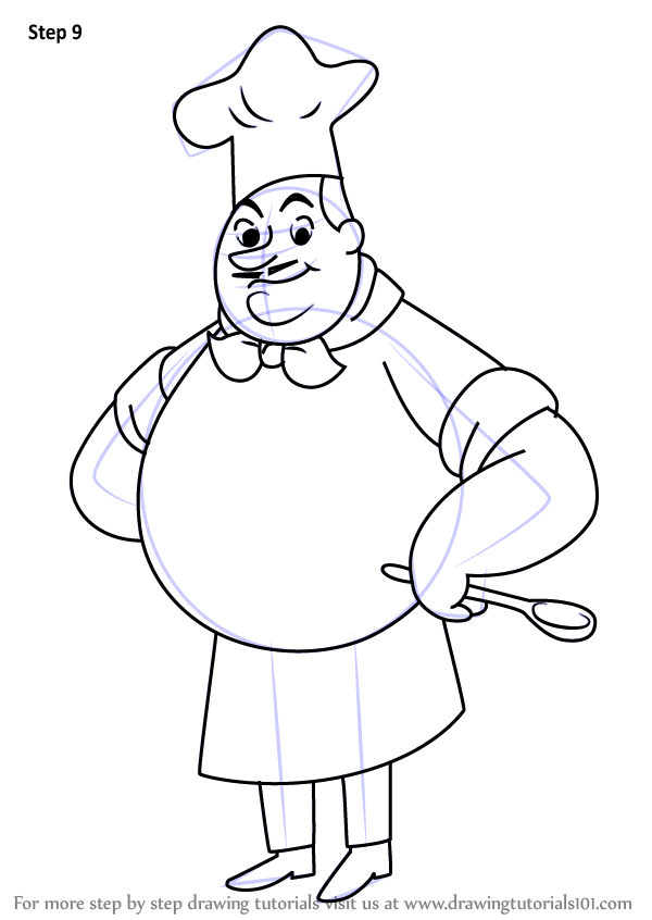 Learn How to Draw Chef Pisghetti from Curious (Curious Step by Step Drawing