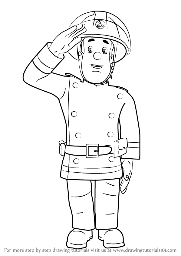 Learn How to Draw Fireman Sam (Fireman Sam) Step by Step Drawing Tutorials