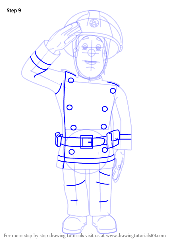 Learn How to Draw Fireman Sam (Fireman Sam) Step by Step Drawing Tutorials