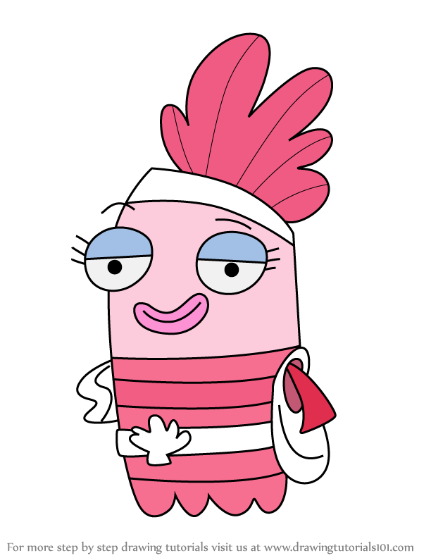 How to Draw Shellsea from Fish Hooks (Fish Hooks) Step by Step