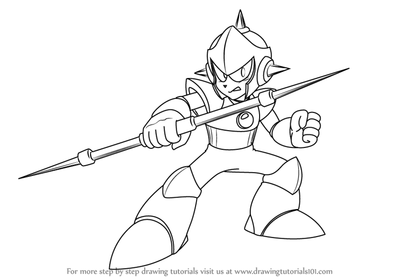 How to Draw Enker from Mega Man (Mega Man) Step by Step