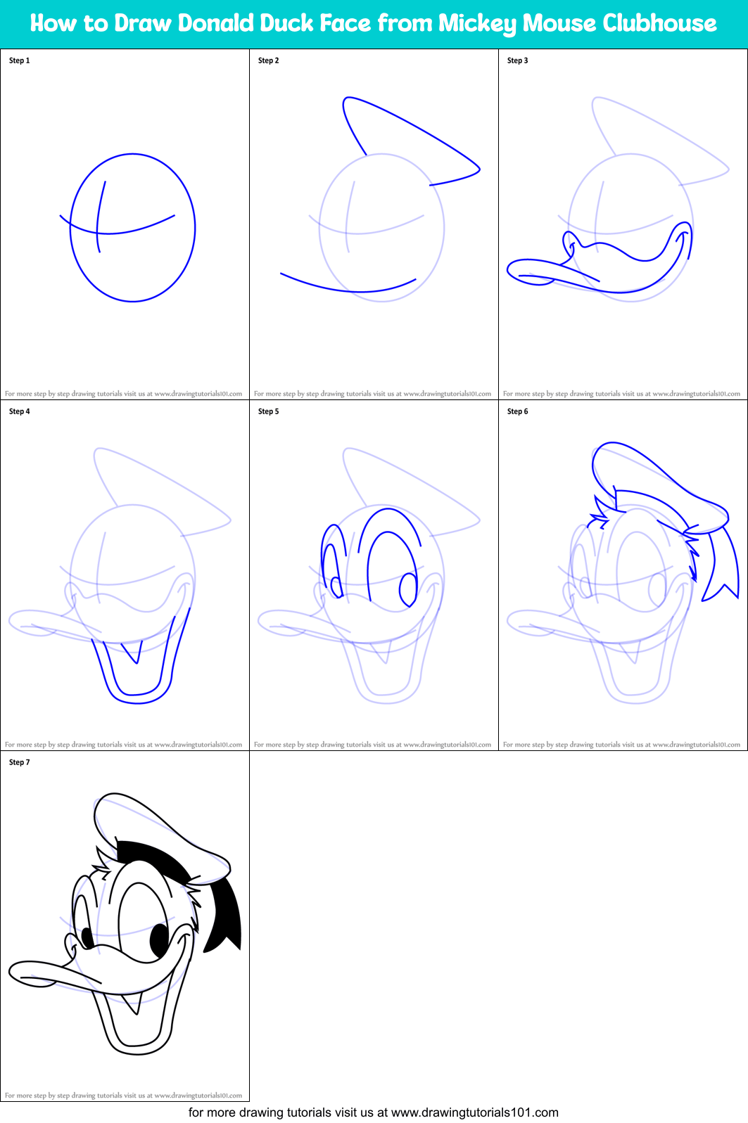 How To Draw Daisy Duck Face