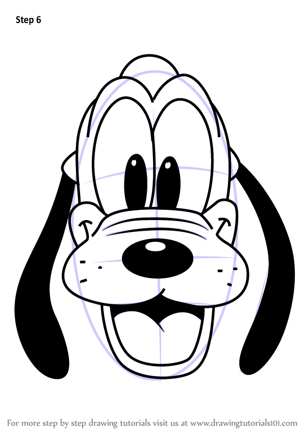 How To Draw Pluto Step By Step The Dog