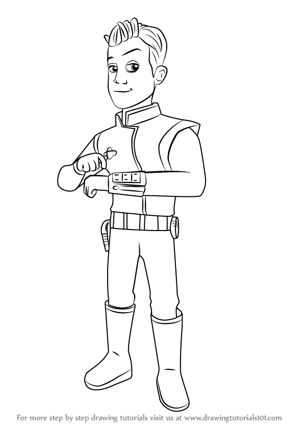 Learn How to Draw Captain Joe from Miles from Tomorrowland