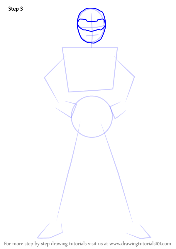 Learn How to Draw Red Ranger from Power Rangers (Power Rangers) Step by Step Drawing Tutorials