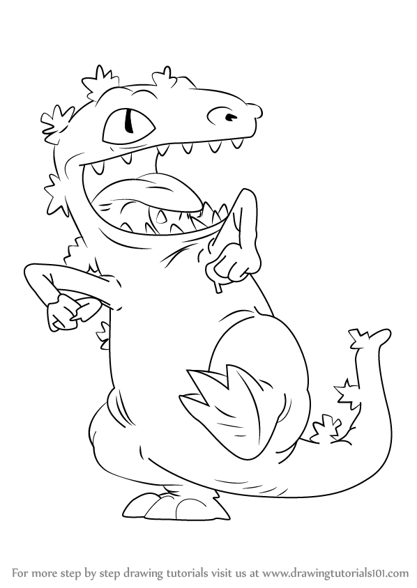 How to Draw Reptar from Rugrats (Rugrats) Step by Step