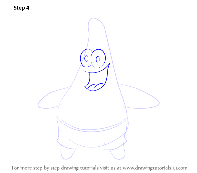 Learn How to Draw Patrick Star from SpongeBob SquarePants (SpongeBob SquarePants) Step by Step