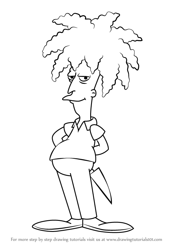 Learn How to Draw Sideshow Bob Terwilliger from The Simpsons (The Simpsons) Step by Step