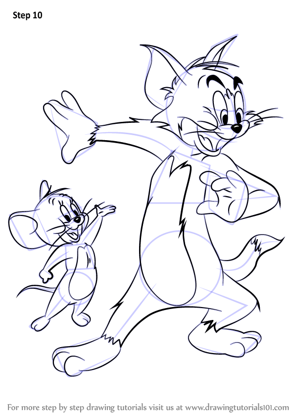 How to Draw Tom and Jerry (Tom and Jerry) Step by Step
