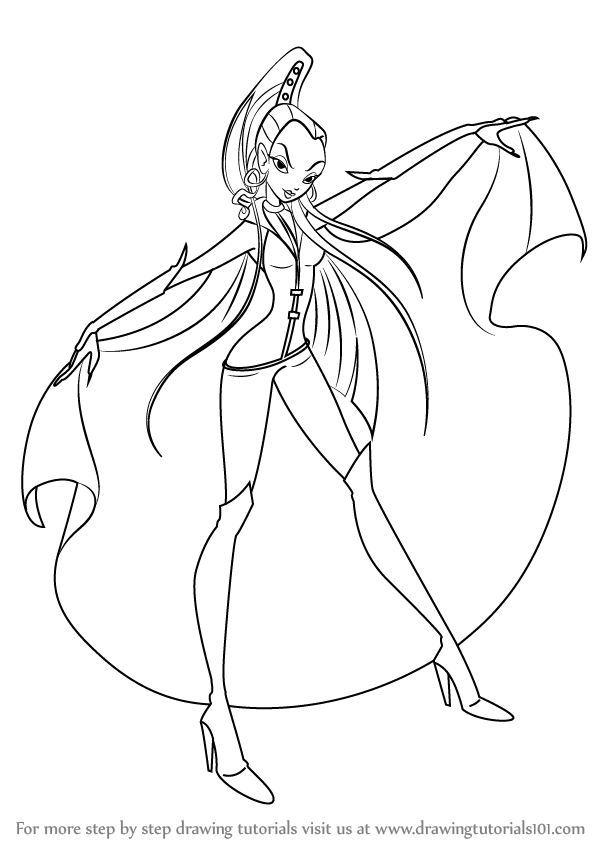 Step by Step How to Draw Icy from Winx Club