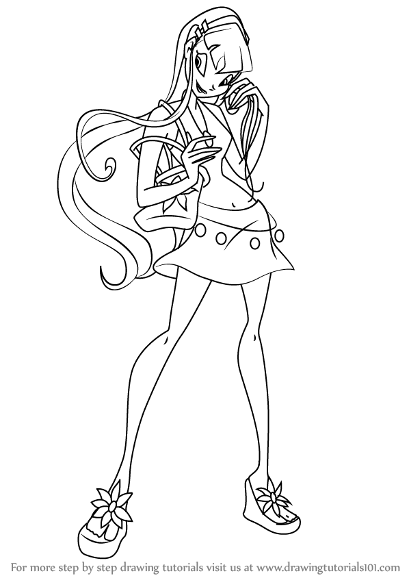 Learn How to Draw Stella from Winx Club (Winx Club) Step by Step Drawing Tutorials
