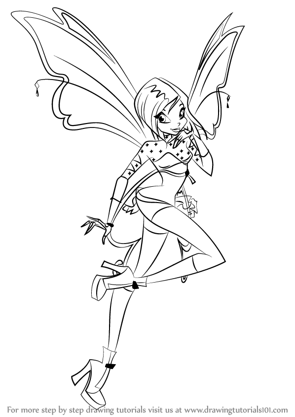 Learn How to Draw Tecna from Winx Club (Winx Club) Step by Step Drawing Tutorials