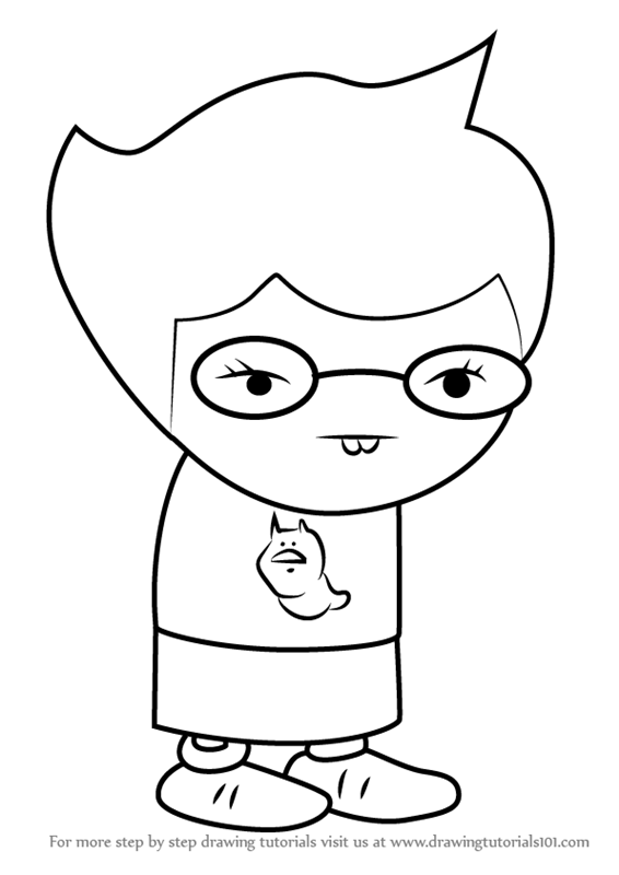 Learn How to Draw Jane Crocker from Homestuck (Homestuck) Step by Step
