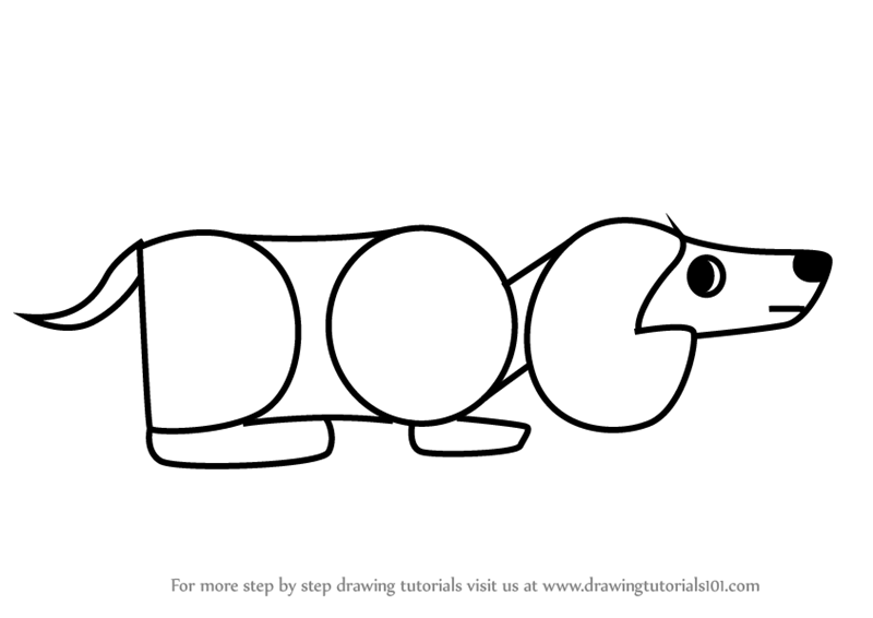 Step by Step How to Draw a Dog from word Dog