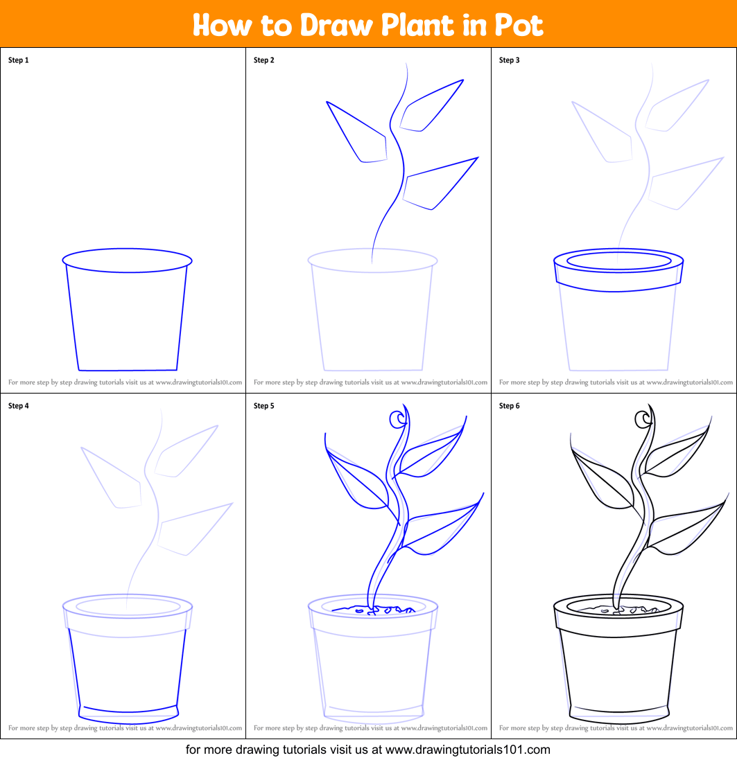 List 32+ Pictures how to draw a plant in a pot Full HD, 2k, 4k